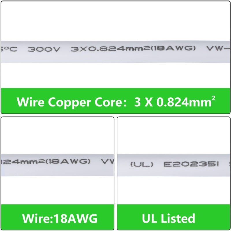 SinLoon UL-LP Certification T5 T8 LED Lamp Connecting Wire for Ceiling Lights - Daylight Integrated Tube Cable Linkable Cords for Lamp Holder Socket Fittings (6.5FT/2M, 10-Pack) - Image 3